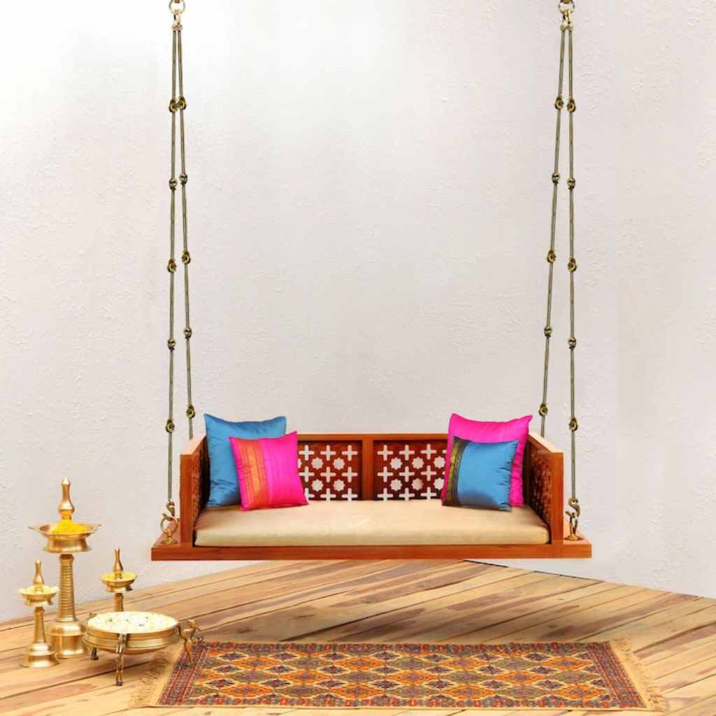 Handcrafted Cherry Brown Indian Swing