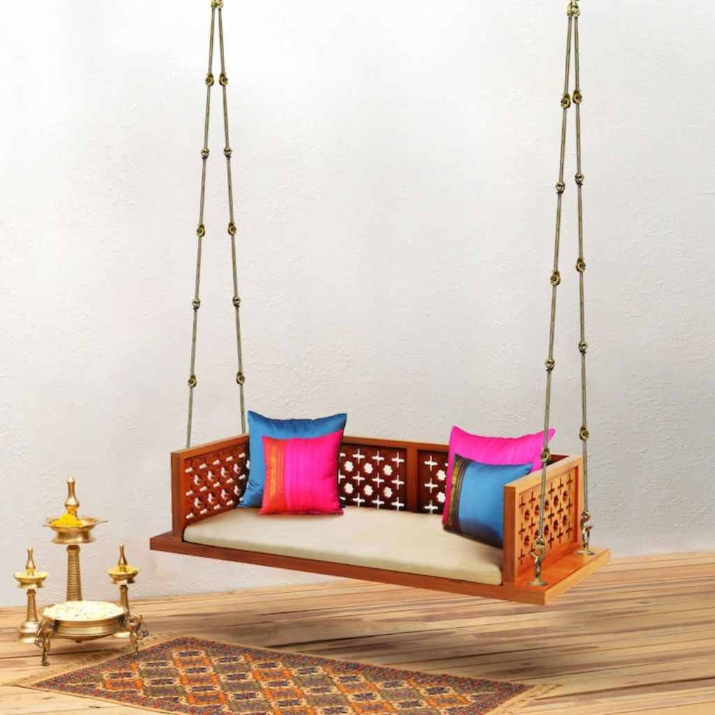 Handcrafted Cherry Brown Indian Swing