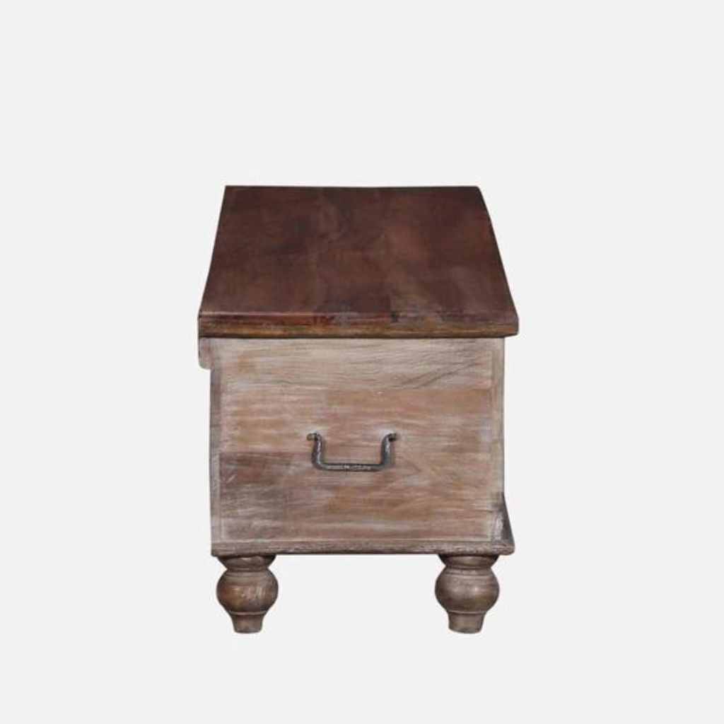Heritage Distress Finish Wooden Storage Trunk