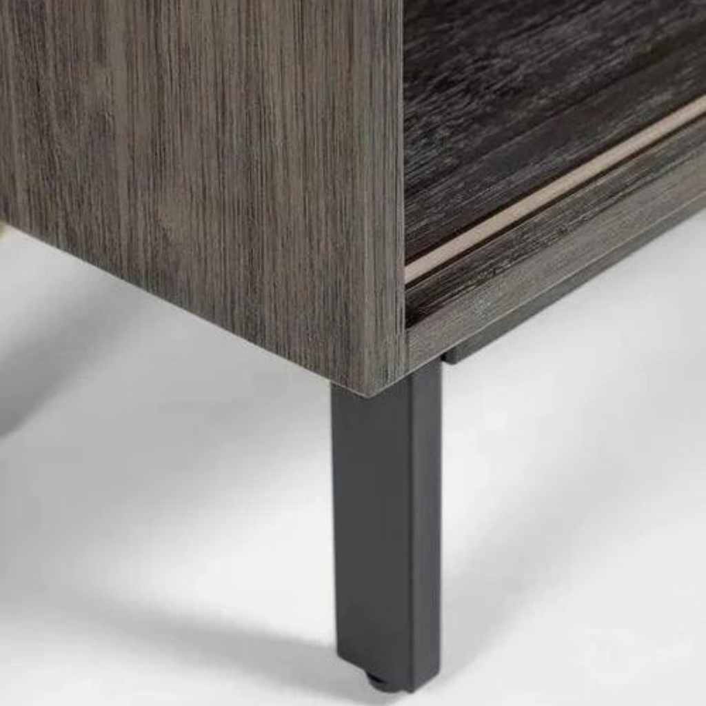 Solid Mango Wood Bookcase in Coastal Brown