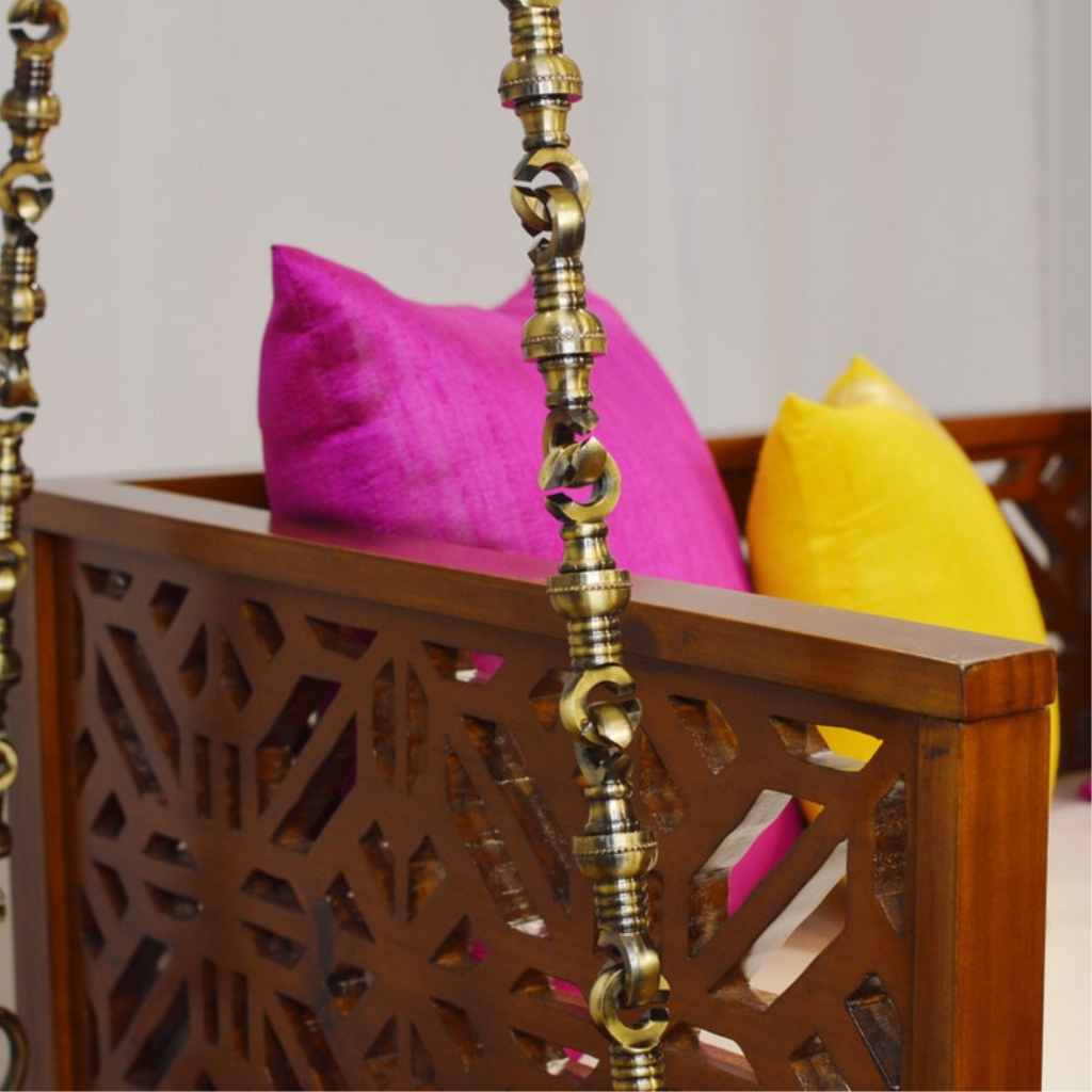 Handcrafted Traditional Indian Swing in Solid Wood