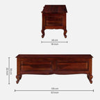 Solid Sheesham Wood Trunk in Honey Oak Tone