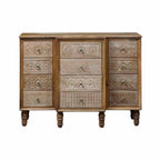 Montrose Accent Cabinet with 12 Drawers in a Weathered Honey Finish