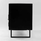 Coastal Charm TV Stand in Wood and Rattan