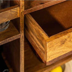Heritage Sheesham Wood Bar Cabinet in Natural Finish