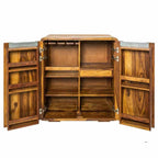 Heritage Sheesham Wood Bar Cabinet in Natural Finish