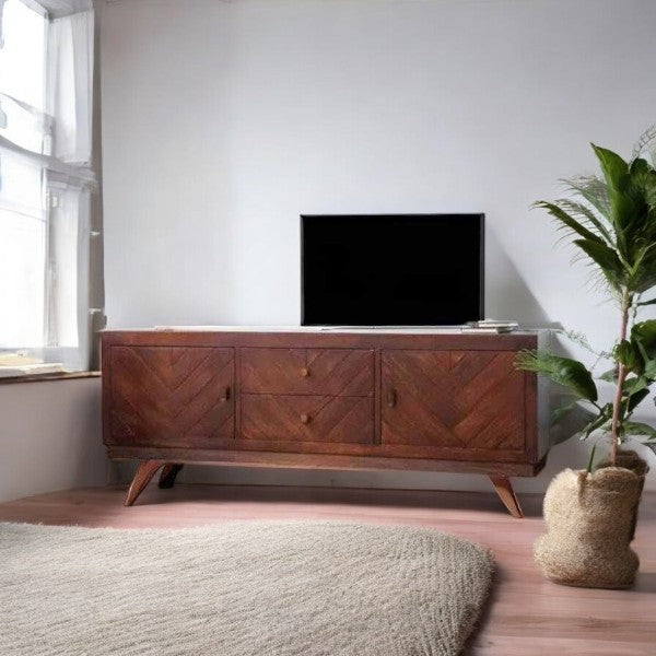 Modern Craft Ebony Mango TV Cabinet