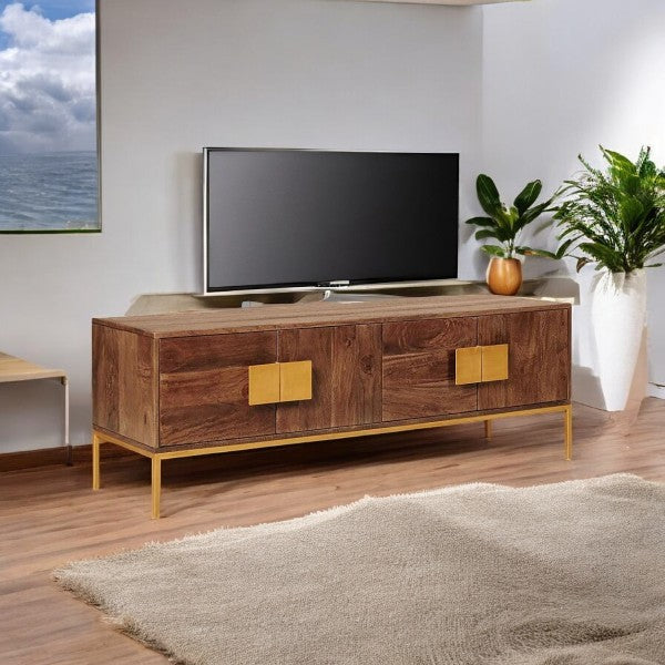 Urban Shelves Mango Wood TV Console