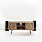 Compact Elegance Mango Wood Media Console