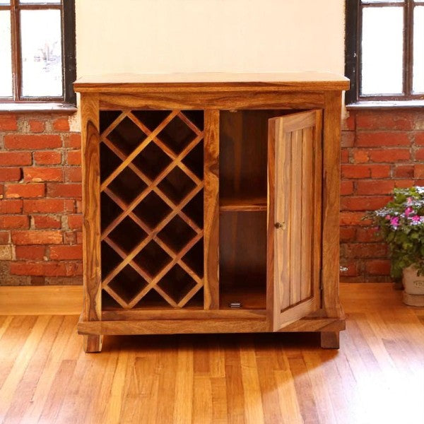 Regal Sheesham Wood Bar Cabinet in Provincial Finish