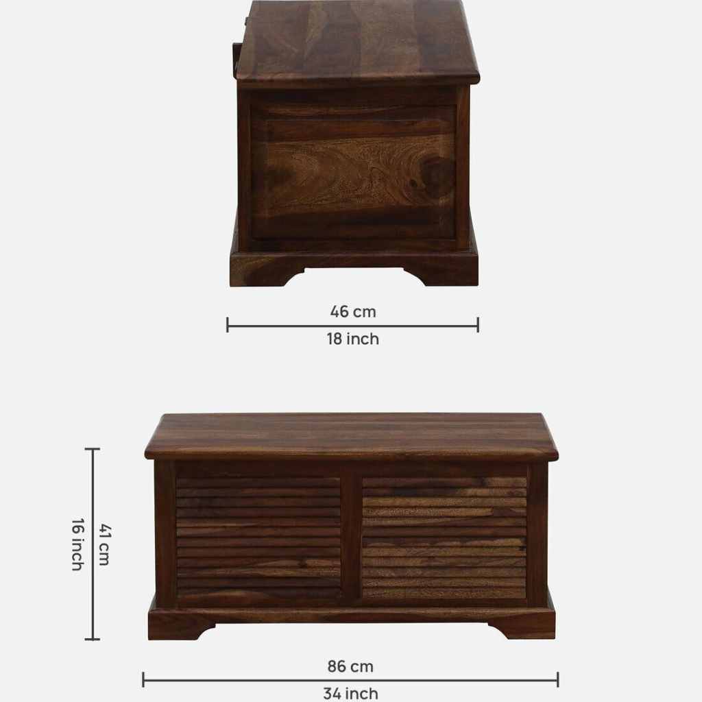Provincial Elegance Sheesham Trunk in Teak Polish