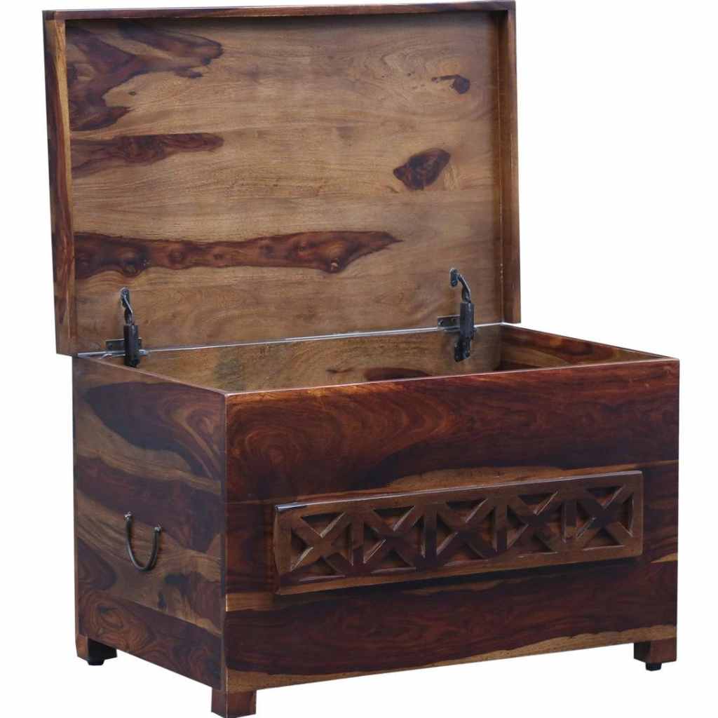 Teak Glow Sheesham Wood Linen Chest