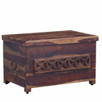 Teak Glow Sheesham Wood Linen Chest