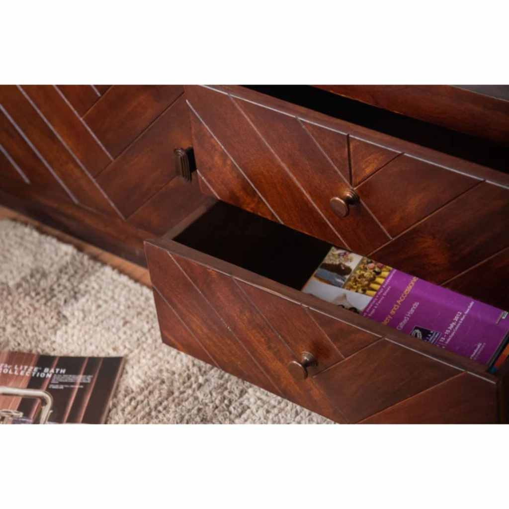 Modern Craft Ebony Mango TV Cabinet