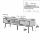 Rattan Weave TV Cabinet in Natural Finish