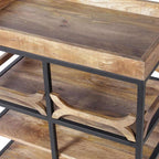 Heritage Teak Solid Wood Bar Trolley