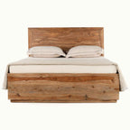 Sleek Wood Hydraulic Bed