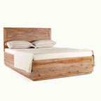 Sleek Wood Hydraulic Bed
