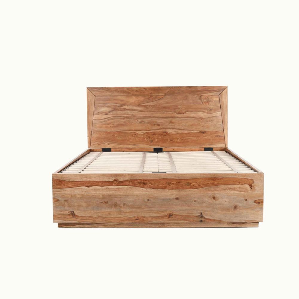 Sleek Wood Hydraulic Bed