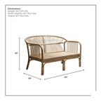 Hikari Nest Natural Rattan 2-Seater Sofa