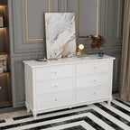 White Beauty Wooden Chest with 6 Drawers