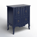 Solid Wood 2 Drawer Chest of Drawers in Blue