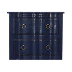 Solid Wood 2 Drawer Chest of Drawers in Blue