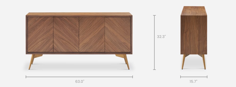 Luka Premium Walnut Cabinet