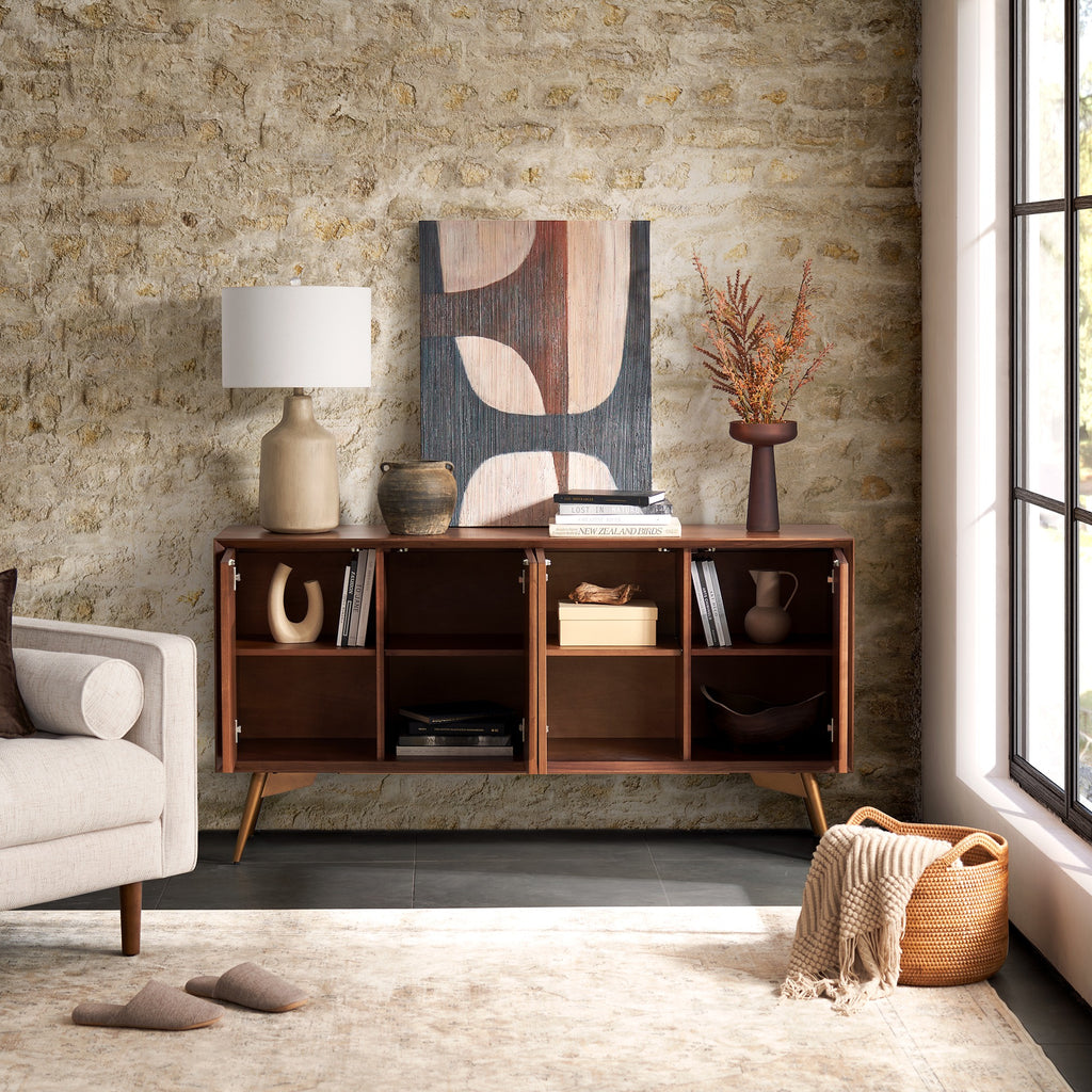 Luka Premium Walnut Cabinet