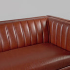 Brand New Linea Cognac Leather Three-Seater Sofa