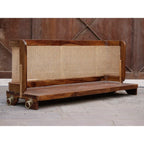 Vintage Farmhouse Sheesham Wood Cane Back Swing