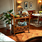 Heritage Mango Wood Beverage Cart