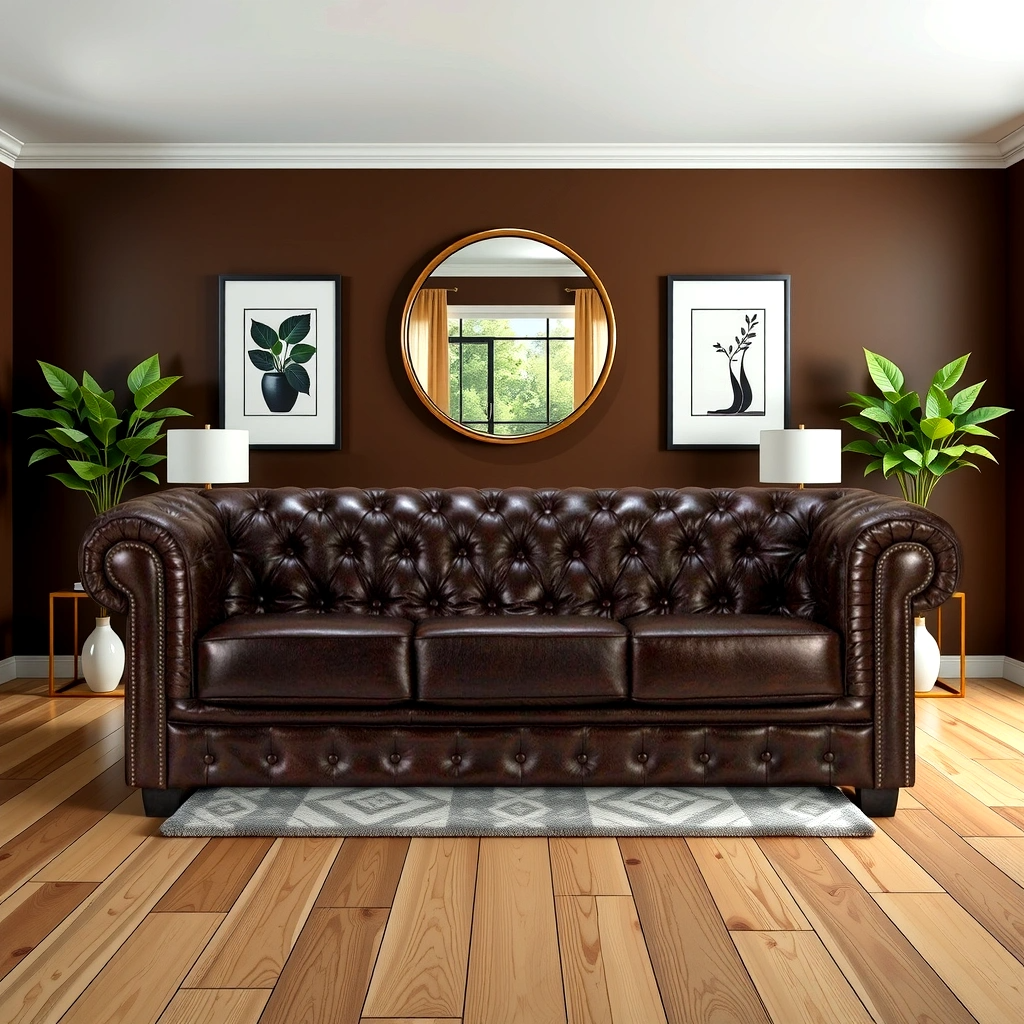 Grand Haven Brown Leather Sofa