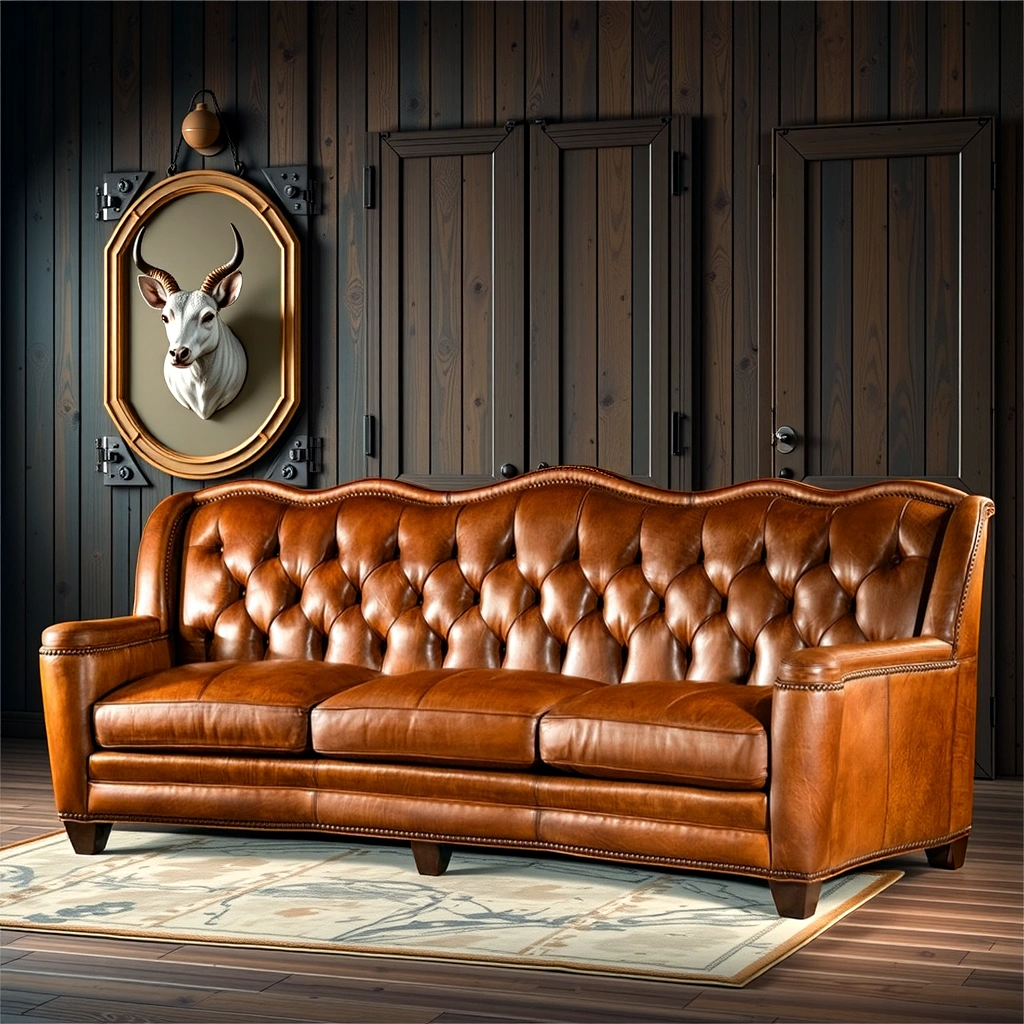 Warmth Brown Leather Sofa