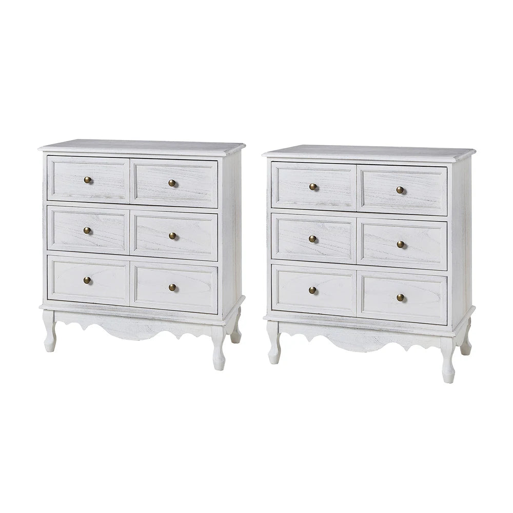 Pallantium Tall Nightstands with Solid Wood Legs (Set of 2)