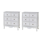 Pallantium Tall Nightstands with Solid Wood Legs (Set of 2)