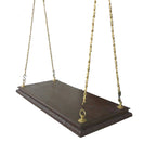 Carved Edge Teakwood Plank Swing