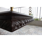 Carved Edge Teakwood Plank Swing