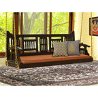 Dual-Sided Backrest Teakwood Swing