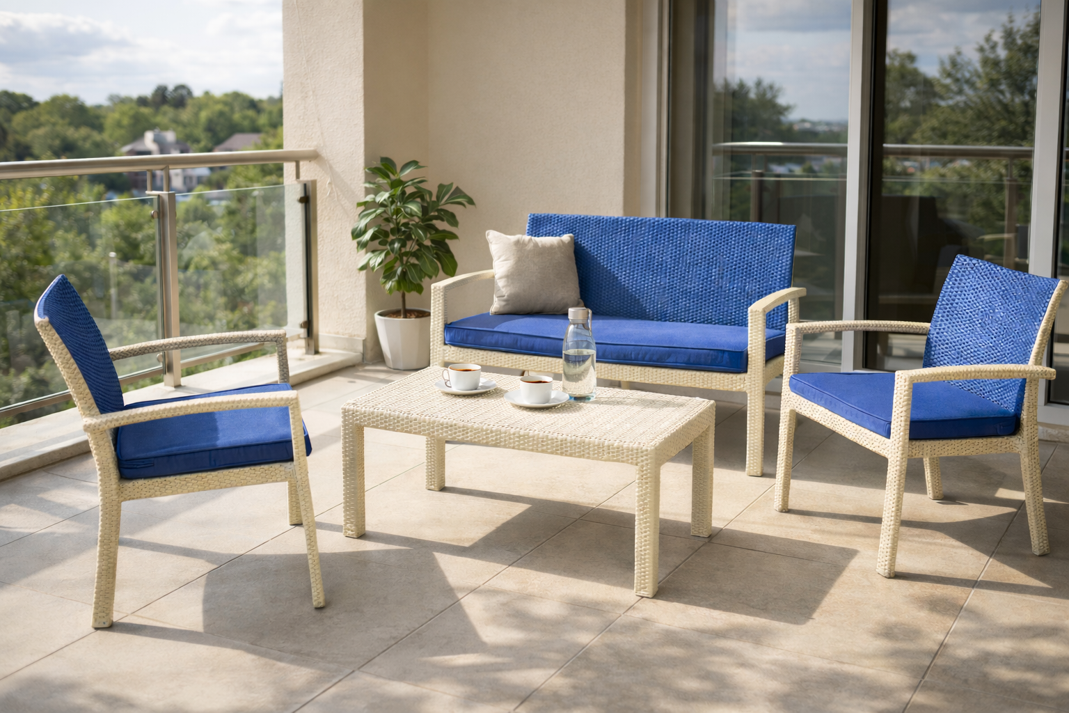 SIDE TABLE WITH GLASS TOP (AHOL/515/004)