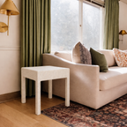 SIDE TABLE WITH GLASS TOP (AHO/032/007)