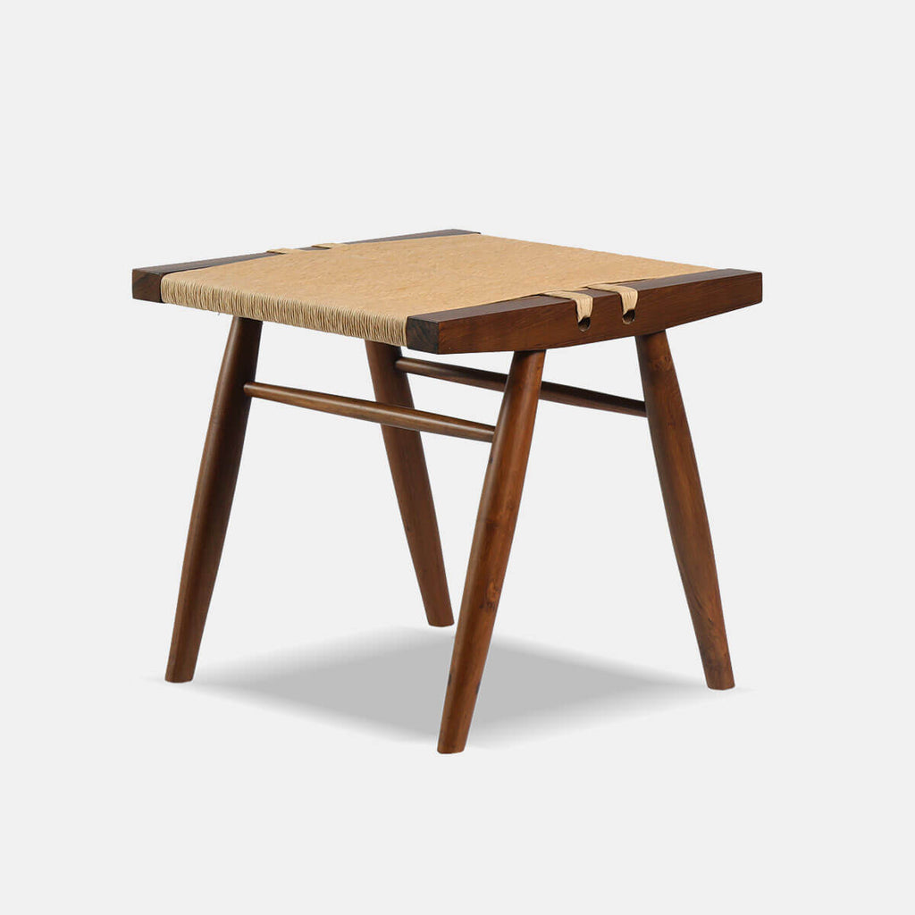 Zenith Teakwood Woven Stool
