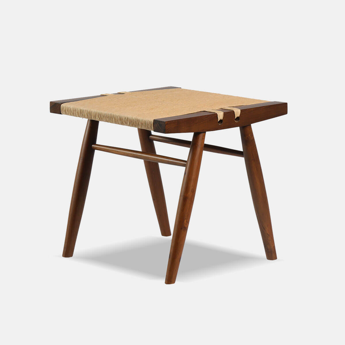 Zenith Teakwood Woven Stool