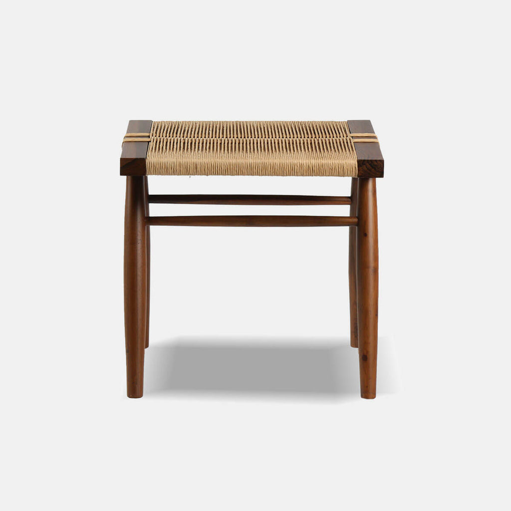 Zenith Teakwood Woven Stool