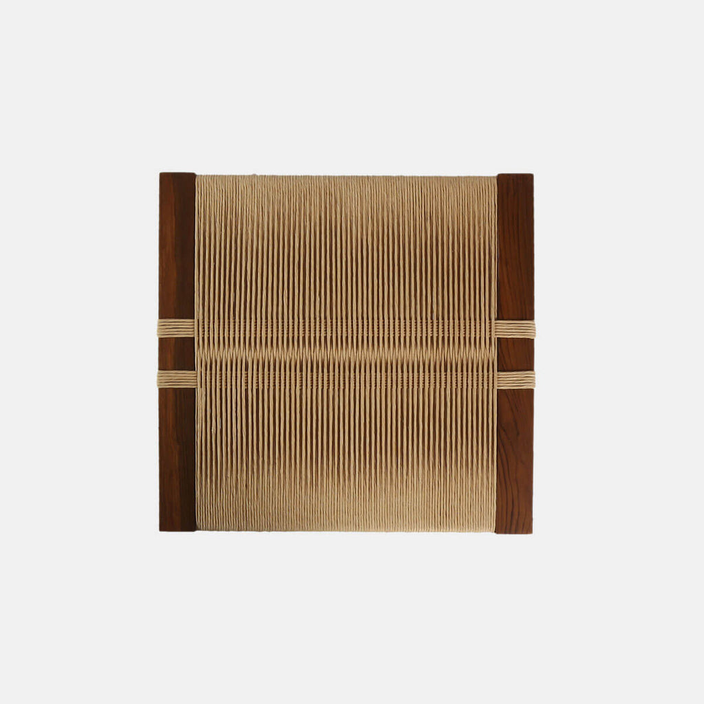 Zenith Teakwood Woven Stool