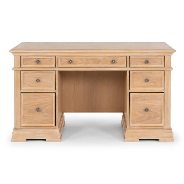 Sheesham Wood Pedestal Desk with 7 Drawers