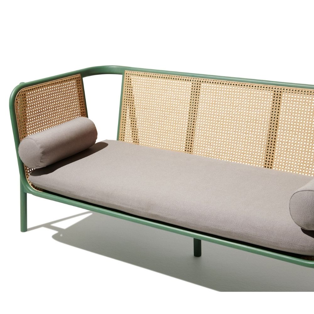 Raven Charm Sofa in Green Finish
