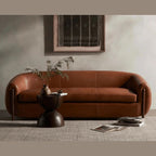Premium Carmine Leather Sofa