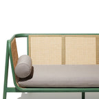 Raven Charm Sofa in Green Finish