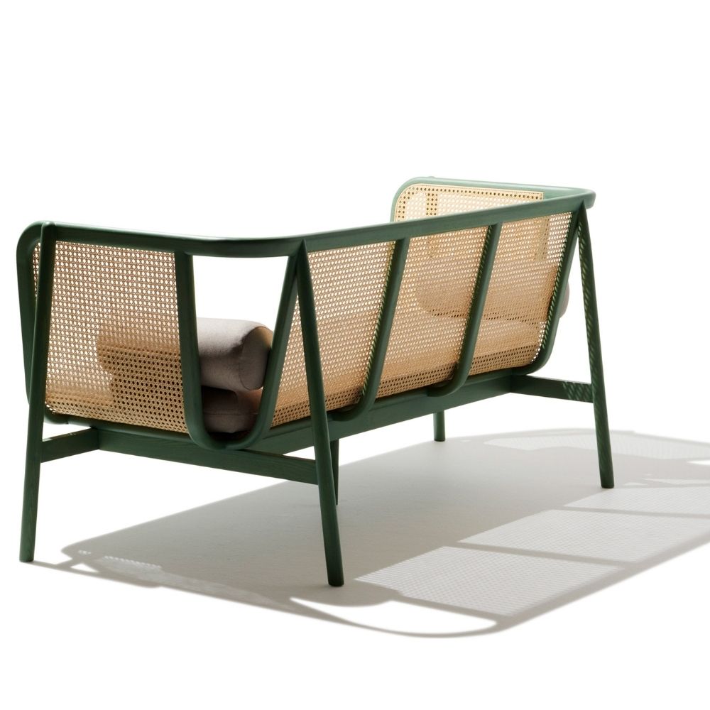 Raven Charm Sofa in Green Finish